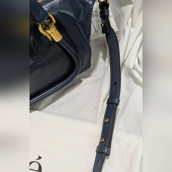 XMas Sale! Get It B4 It's Gone! Chloé Shoulder Bag In Tapestry Blue NWT - Picture 16 of 16